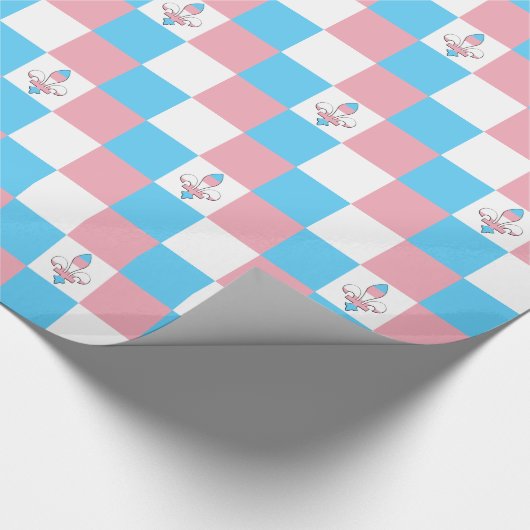 Transgender-pride fleur-de-lis-pakpapier cadeaupapier (Hoek)