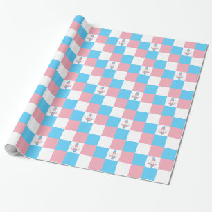 Transgender-pride fleur-de-lis-pakpapier cadeaupapier
