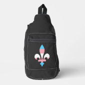 Transgender pride fleur-de-lis  sling bag (Voorkant)