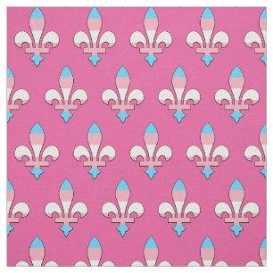 Transgender pride fleur-de-lis stof