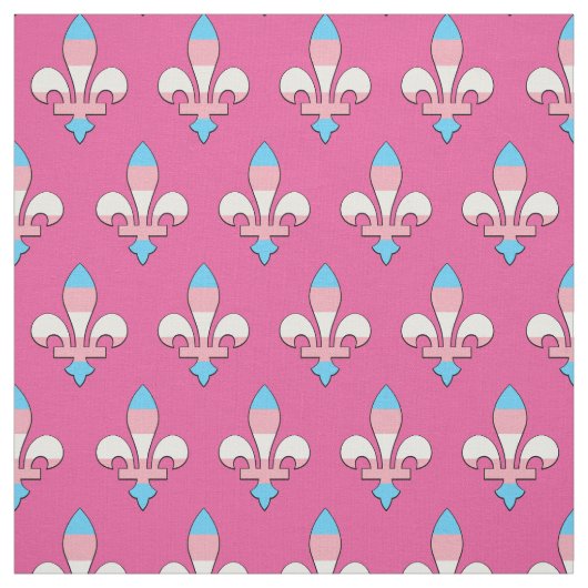 Transgender pride fleur-de-lis stof (Swatch)