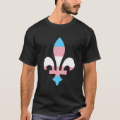 Transgender pride fleur-de-lis T-Shirt (Voorkant)