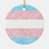 Transgender Pride Glitter Keramisch Ornament (Voorkant)