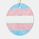 Transgender Pride Glitter Keramisch Ornament (Links)