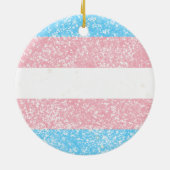 Transgender Pride Glitter Keramisch Ornament (Achterkant)