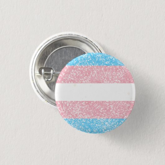 Transgender Pride Glitter Ronde Button 3,2 Cm (Voorkant /achterkant)