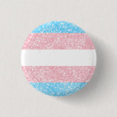 Transgender Pride Glitter Ronde Button 3,2 Cm (Voorkant)