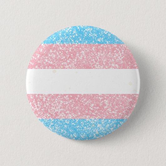 Transgender Pride Glitter Ronde Button 5,7 Cm (Voorkant)