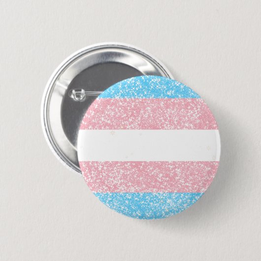 Transgender Pride Glitter Ronde Button 5,7 Cm (Voorkant /achterkant)
