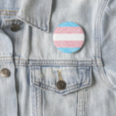 Transgender Pride Glitter Ronde Button 5,7 Cm (In situ)