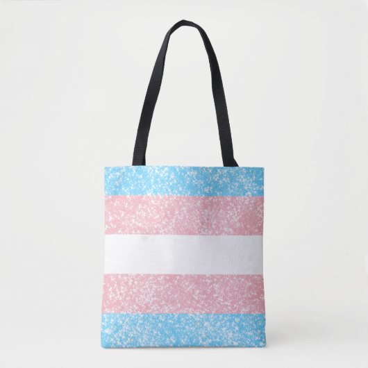 Transgender Pride Glitter  Tote Bag (Voorkant)
