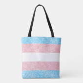 Transgender Pride Glitter  Tote Bag (Achterkant)