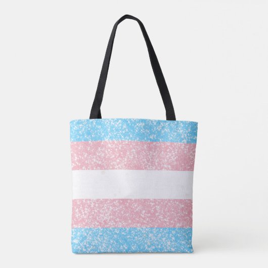 Transgender Pride Glitter Tote Bag (Achterkant)