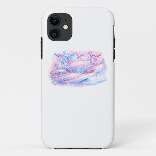 Transgender Pride Hart Galaxy Case-Mate iPhone Case (Achterkant)