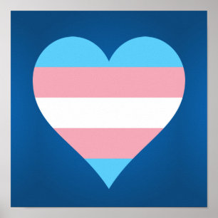 Transgender pride hart poster