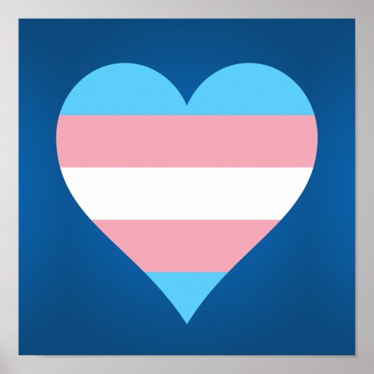 Transgender pride hart poster (Voorkant)