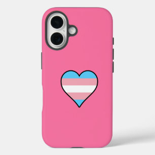 Transgender pride harten iPhone 16 hoesje