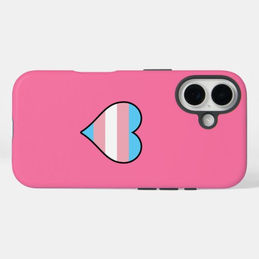 Transgender pride harten Case-Mate iPhone case (Achterkant (horizontaal))
