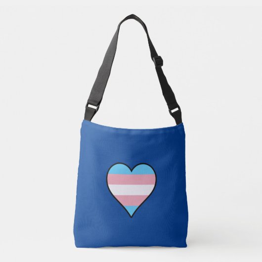 Transgender pride harten kruisstukzak crossbody tas (Voorkant)