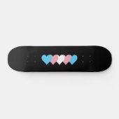 Transgender pride harten persoonlijk skateboard (Horizontaal)