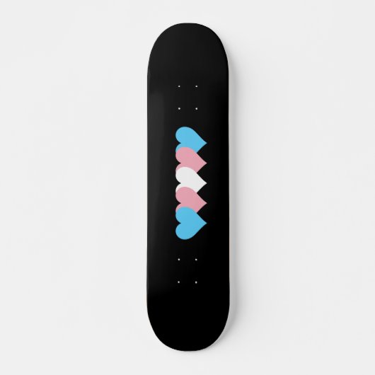 Transgender pride harten persoonlijk skateboard (Voorkant)