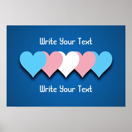 Transgender pride harten Poster (Voorkant)