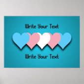 Transgender pride harten Poster (Voorkant)