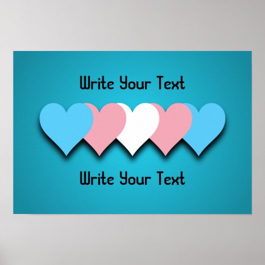 Transgender pride harten Poster (Voorkant)