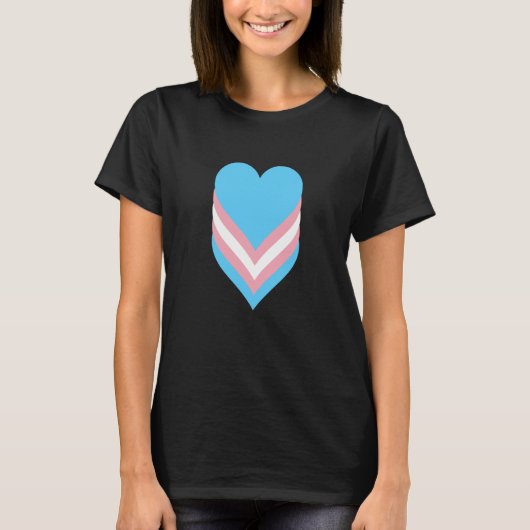 Transgender pride harten T-shirt (Voorkant)