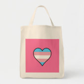 Transgender pride harten tote bag (Voorkant)