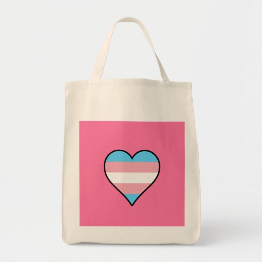 Transgender pride harten tote bag (Voorkant)
