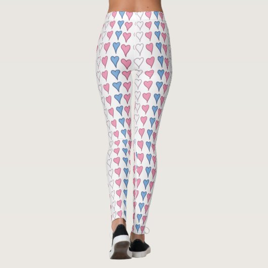 Transgender Pride Hearts Leggings (Achterkant)