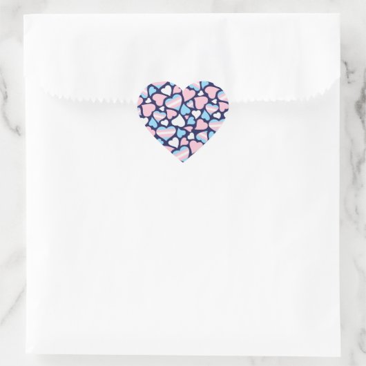 Transgender Pride Hearts Pattern Sticker (Tas)