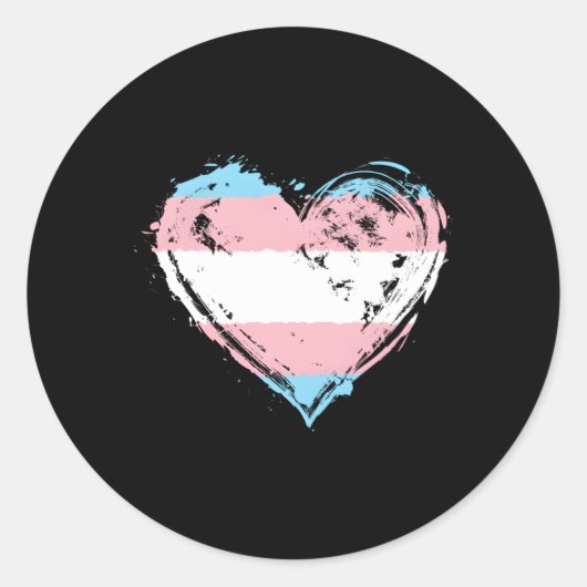 Transgender Pride Hij Vlag Trans Awareness Ronde Sticker (Voorkant)