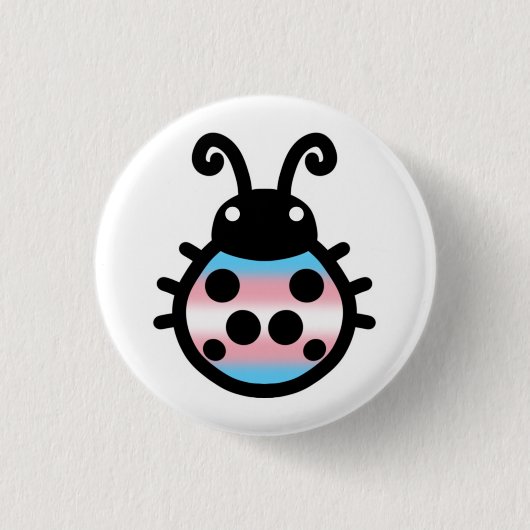 Transgender Pride Ladybug Pin Badge Ronde Button 3,2 Cm (Voorkant)