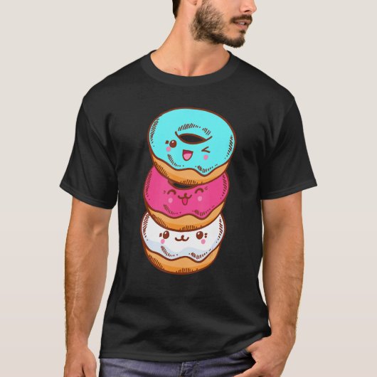 Transgender Pride LGBT LGBTQ Flag Cute With Donut T-shirt (Voorkant)