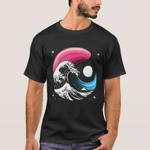 Transgender Pride LGBTQ Trans Flag Japanse Wave A T-shirt