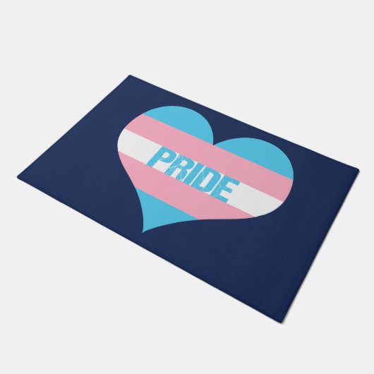 Transgender Pride Liefde Hart Deurmat (Schuin)