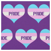 Transgender Pride Love Hearts Stof (Close Up)