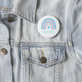 Transgender Pride Love Wins LGBT Rainbow Button (In situ)