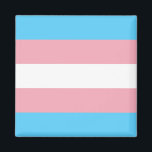 Transgender Pride Magneet<br><div class="desc">Een transgendersymbool is de Transgender Pride Flag die in 1999 werd ontworpen door een transgendervrouw Monica Helms, die voor het eerst werd getoond op een parade in Phoenix, Arizona, VS in 2000. Het werd vanaf 19 november 2012 gevlogen van een grote openbare vlaggenstok in het district Castro van San Francisco...</div>