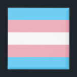 Transgender Pride Magneet<br><div class="desc">Een transgendersymbool is de Transgender Pride Flag die in 1999 werd ontworpen door een transgendervrouw Monica Helms, die voor het eerst werd getoond op een parade in Phoenix, Arizona, VS in 2000. Het werd vanaf 19 november 2012 gevlogen van een grote openbare vlaggenstok in het district Castro van San Francisco...</div>