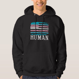 Transgender Pride Menselijke LGBT Regenboog Amerik Hoodie