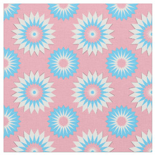 Transgender Pride naadloos roze florale patroon Stof