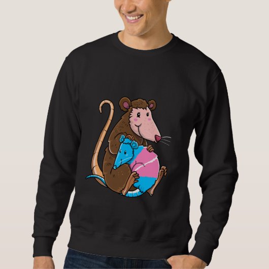 Transgender Pride Opossum Moeder Jong Trans Kinder Trui (Voorkant)
