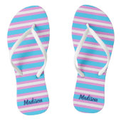 Transgender Pride Parade Striped Flag Monogram Teenslippers (Voetbed)