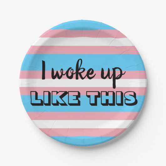 Transgender Pride Party Papieren Bordje (Voorkant)