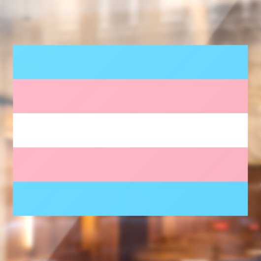 Transgender Pride Raamsticker (Vel 2)