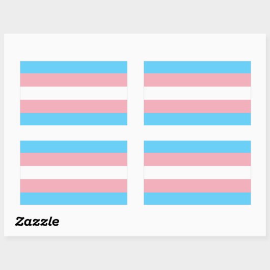 Transgender Pride Rectangle Sticker (Vel)