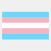 Transgender Pride Rectangle Sticker (Voorkant)